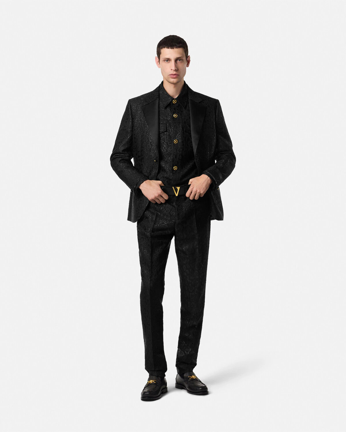 Leopard Jacquard Single-Breasted Blazer - 2