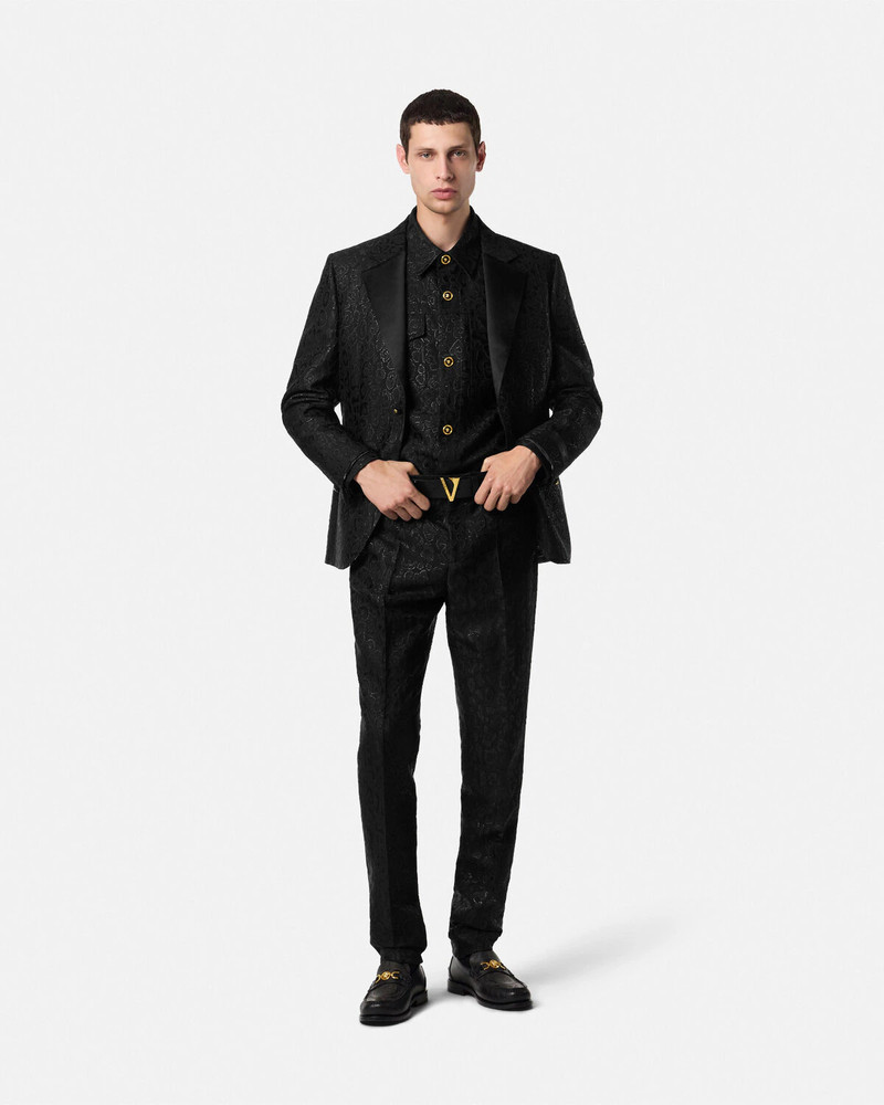 VERSACE Leopard Jacquard Single-Breasted Blazer outlook