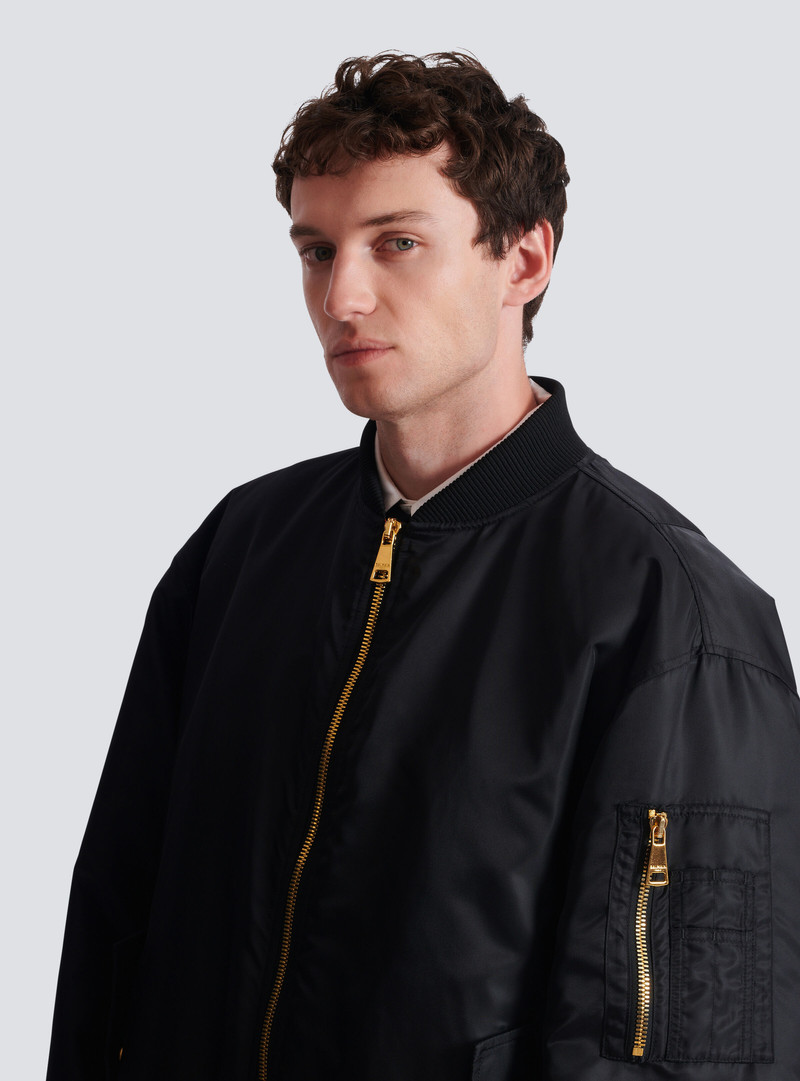 Printed nylon bomber jacket 8