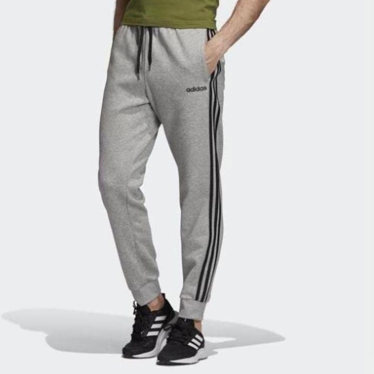 Men's adidas Casual Sports Bundle Feet Breathable Long Pants/Trousers Gray FI0823 - 3