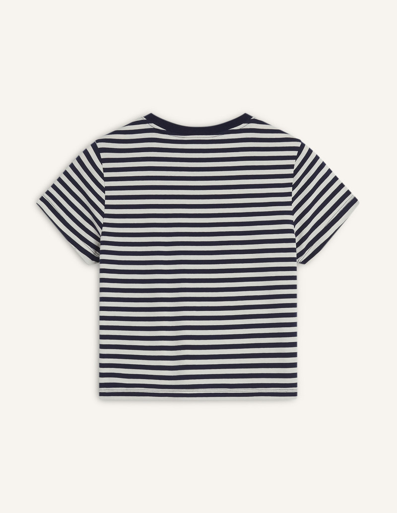 Maison Kitsuné DOUBLE FOX HEAD STRIPES BABY TEE-SHIRT outlook