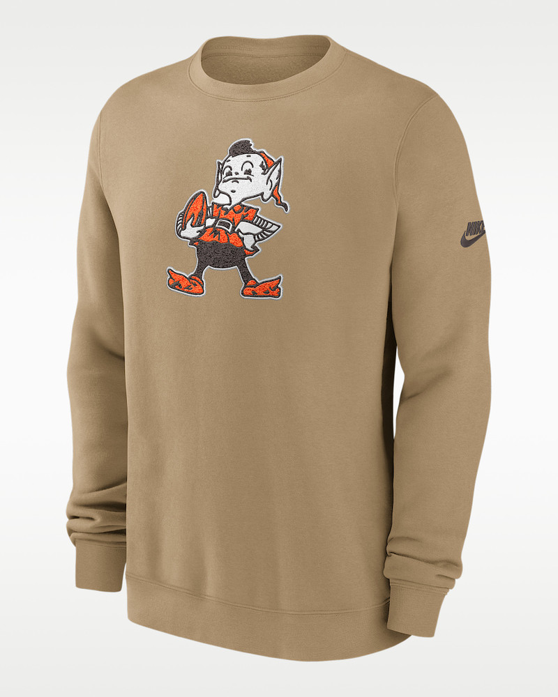 Cleveland Browns Swing Pass Rewind Club Men's Nike NFL Pullover Crew 1