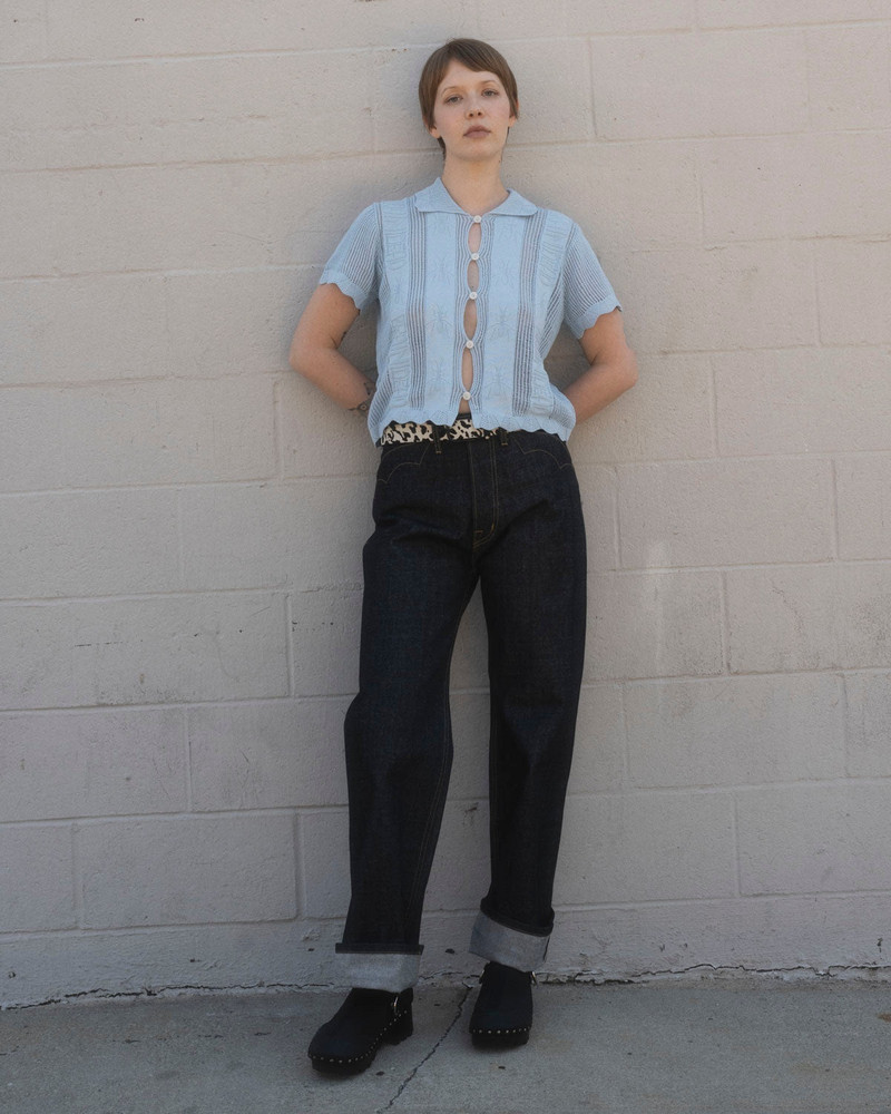 Translucent Doily Top - Light Blue 4