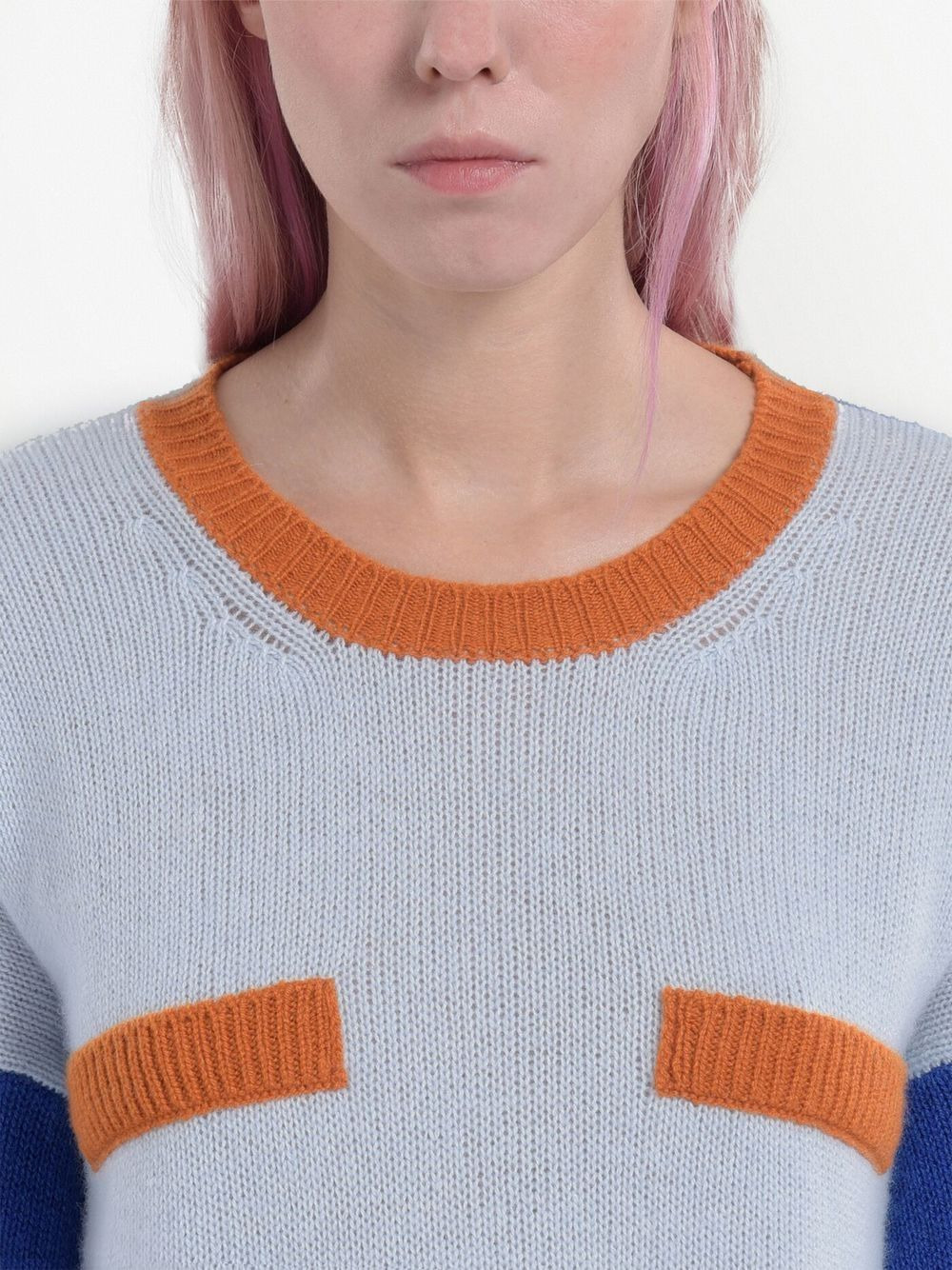 colour-blocked cashmere jumper - 5
