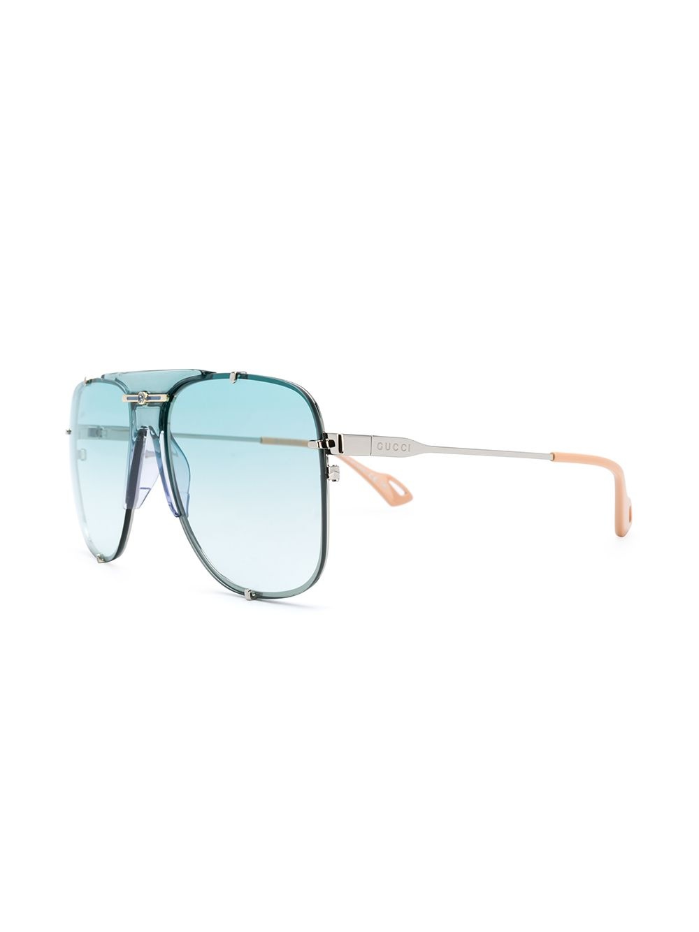 interlocking GG aviator-frame sunglasses - 2