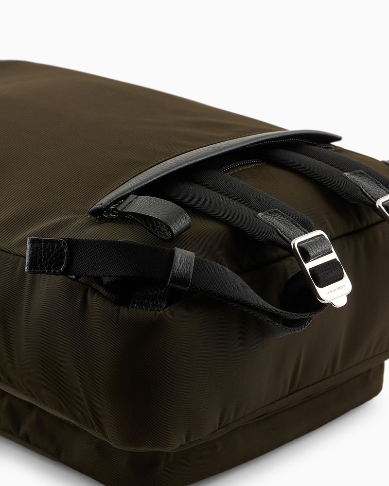 ASV NYLON AND PEBBLED-LEATHER BACKPACK 5