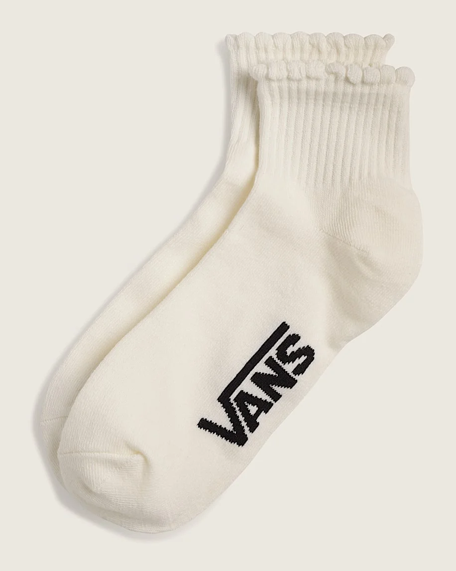 Scallop Quarter Crew Socks - 1