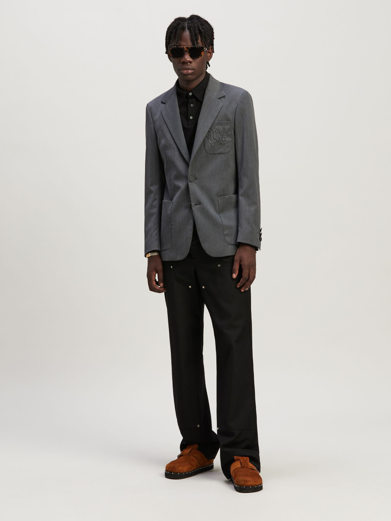 Palm Angels Monogram Pocket Blazer outlook