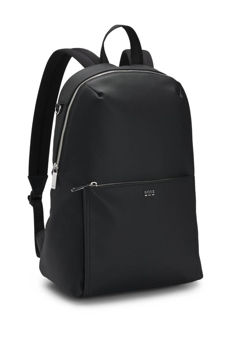 TEXTURED BACKPACK WITH LOGO HARDWARE 5