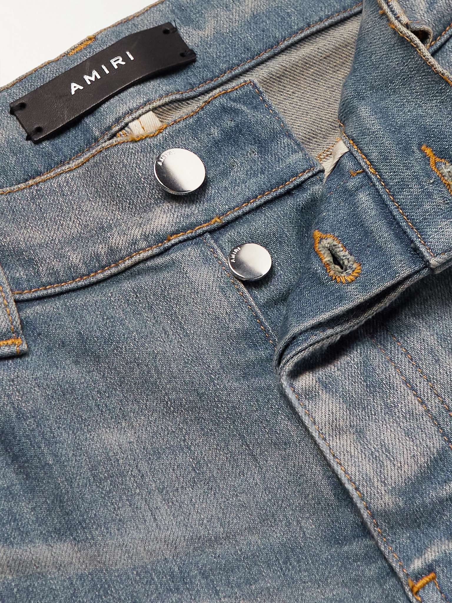 + Wes Lang Skinny-Fit Distressed Embroidered Jeans - 3
