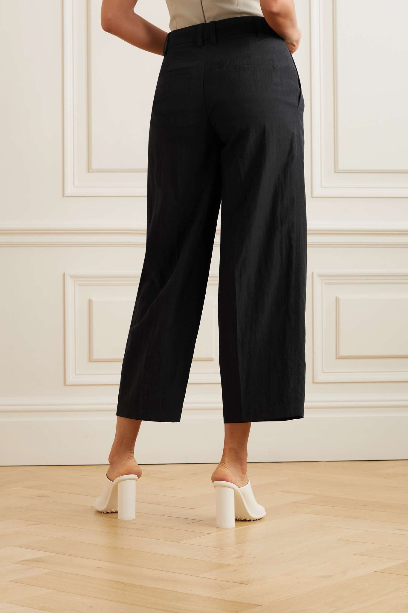 Cropped TENCEL Lyocell-blend straight-leg pants - 6