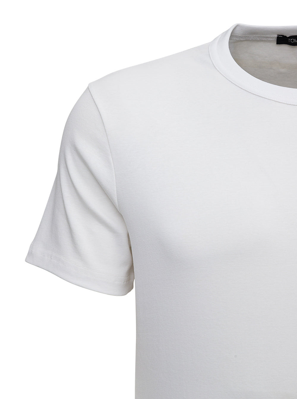 Tom Ford Men White Cotton Crew Neck T-Shirt Man Tom Ford - 3