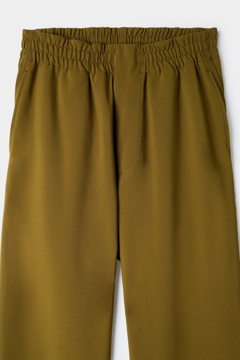 ELASTIC PANTS / olive green 7