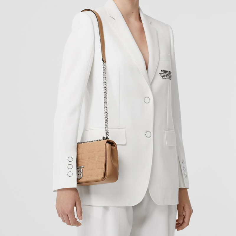 Small Quilted Grainy Leather Lola Bag 11