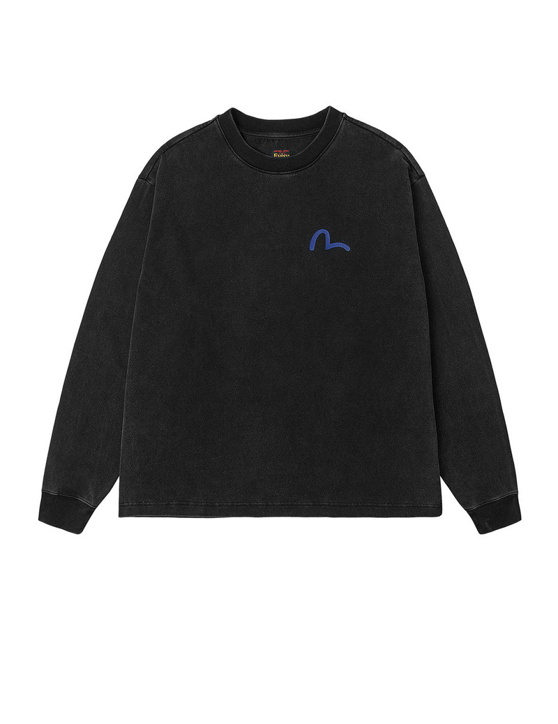 EVISU Seagull and Rubber Legs Print Relax Fit Long-sleeve T-shirt outlook
