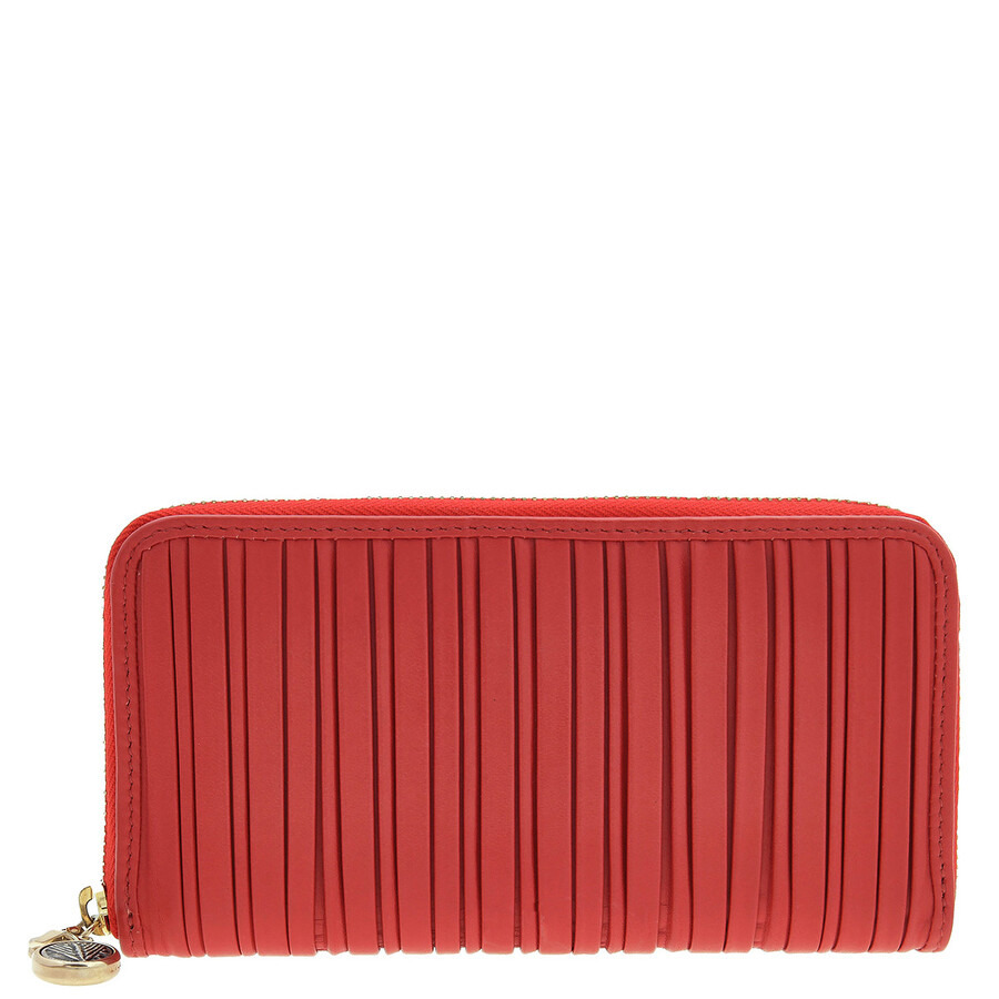 Bvlgari Plisse Monete Leather Zip Around Wallet - 3