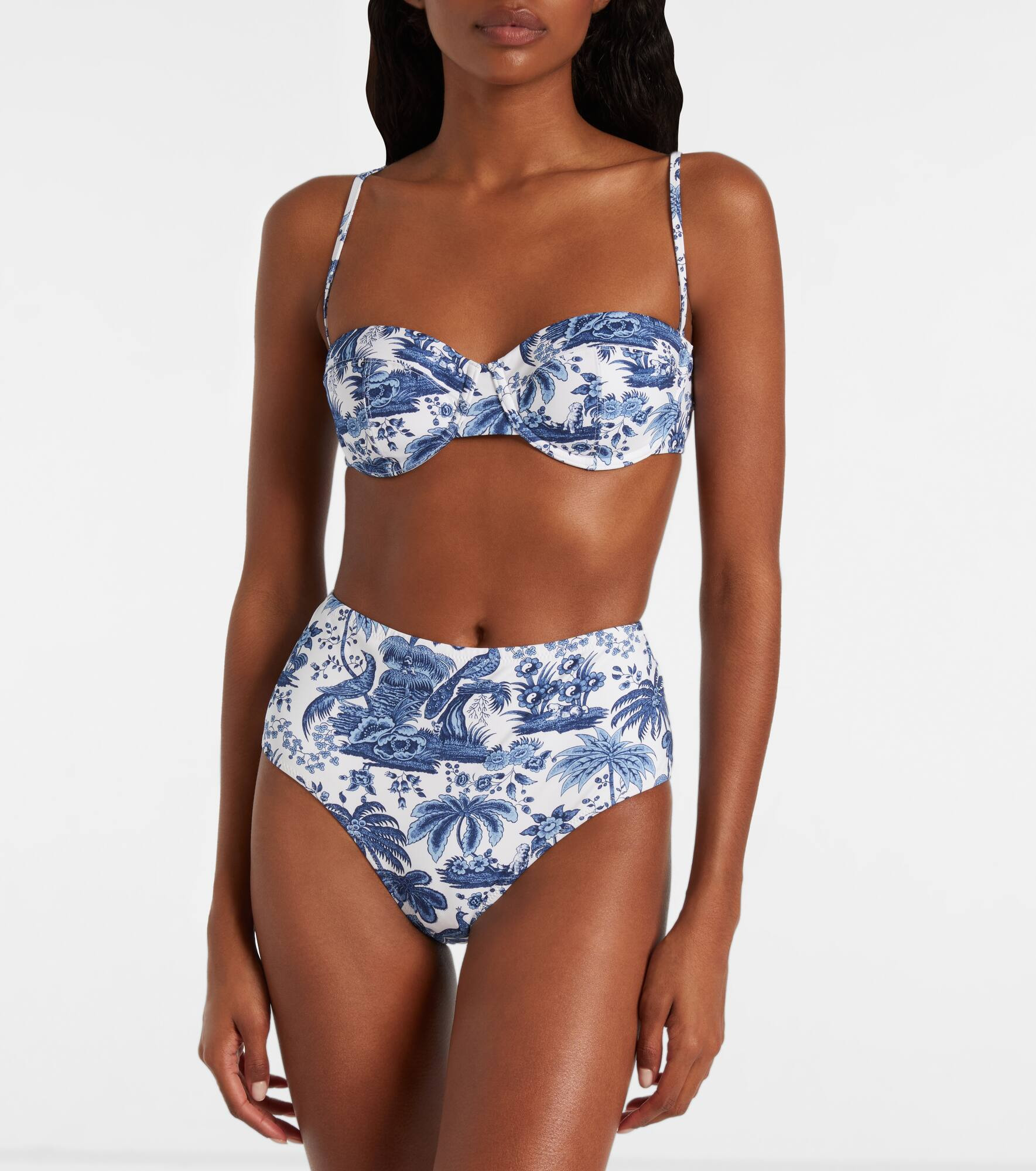 Devon printed high-rise bikini bottoms - 2