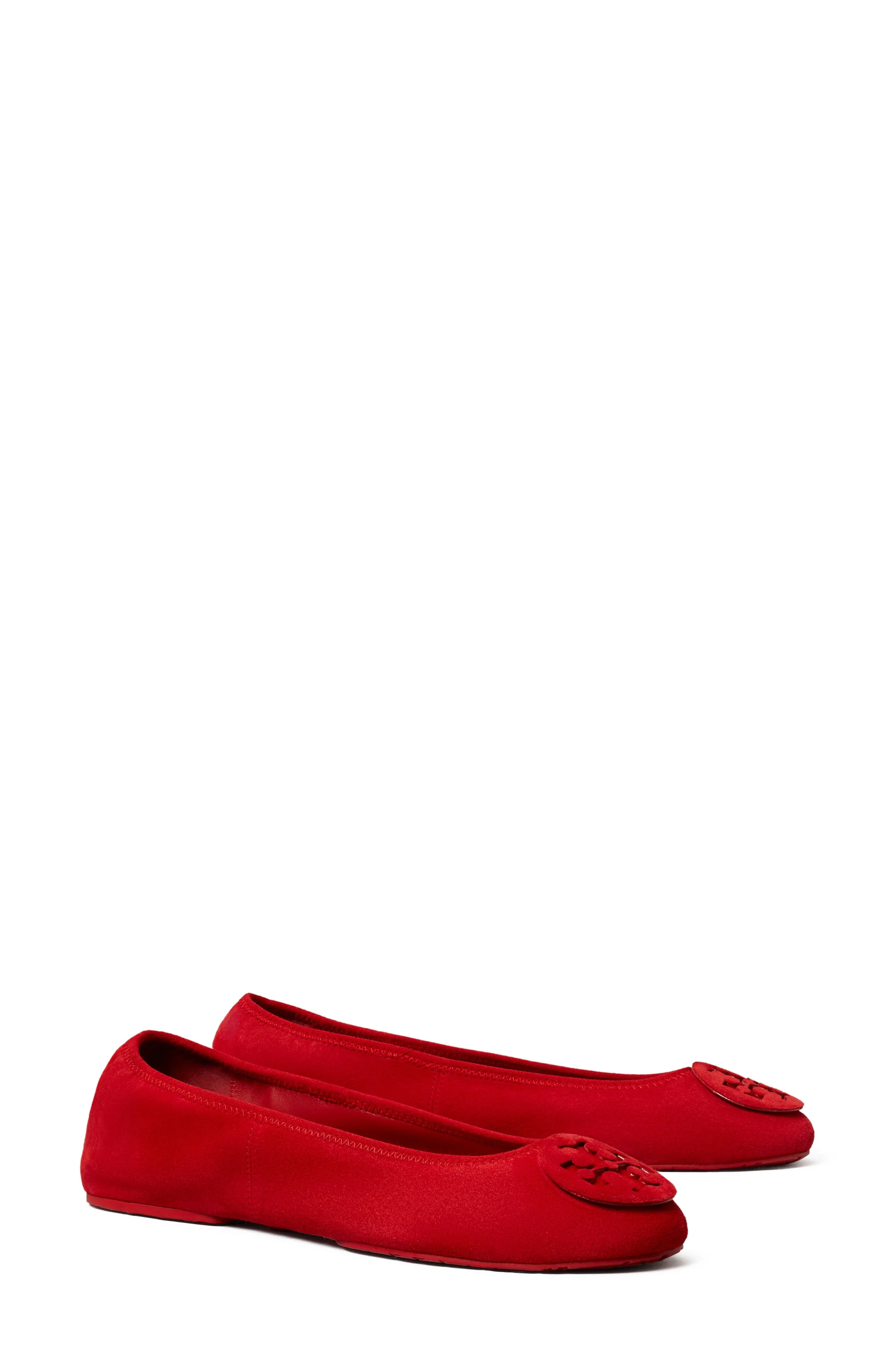 Tory Burch Reva Travel Ballet Flat in Red at Nordstrom - 1