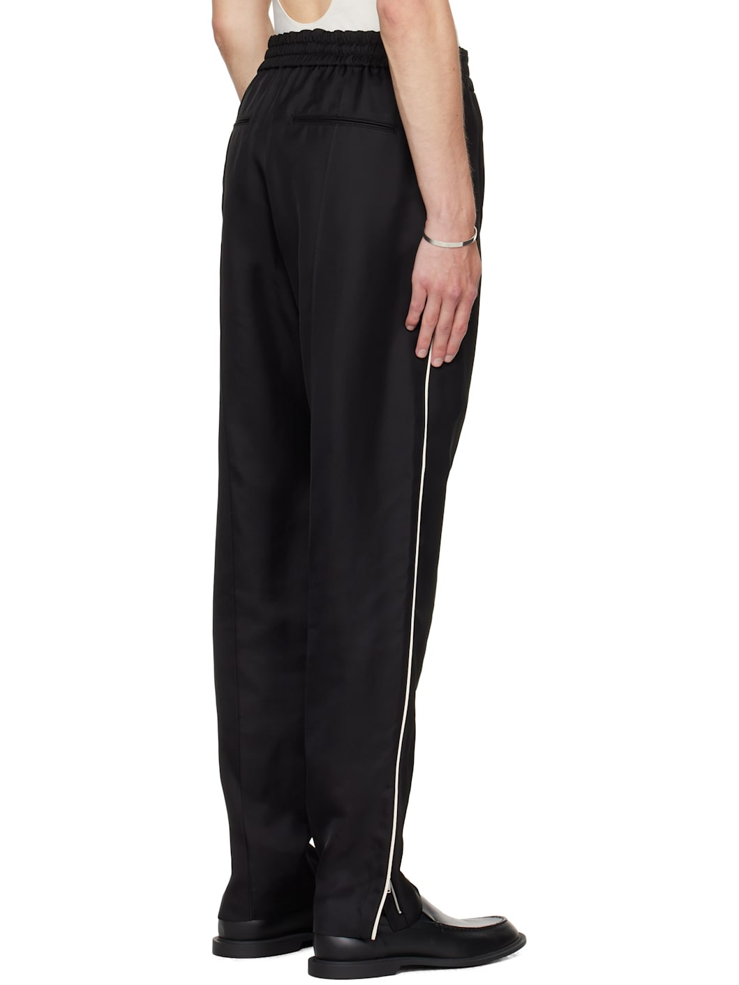 Black Piped Trousers - 3