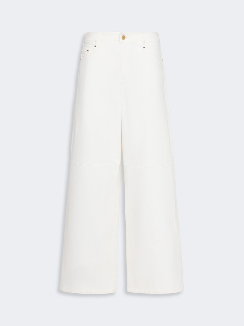 ELLISSE Cotton bull trousers - WHITE 1
