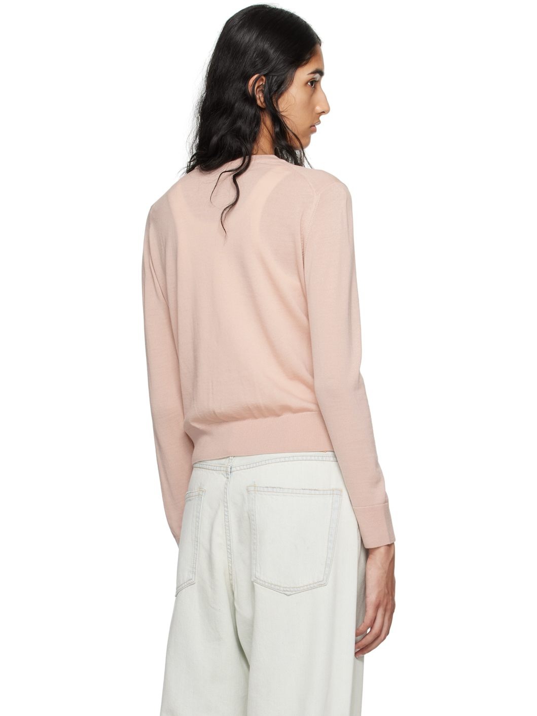 Pink Baby Fox Patch Sweater - 3
