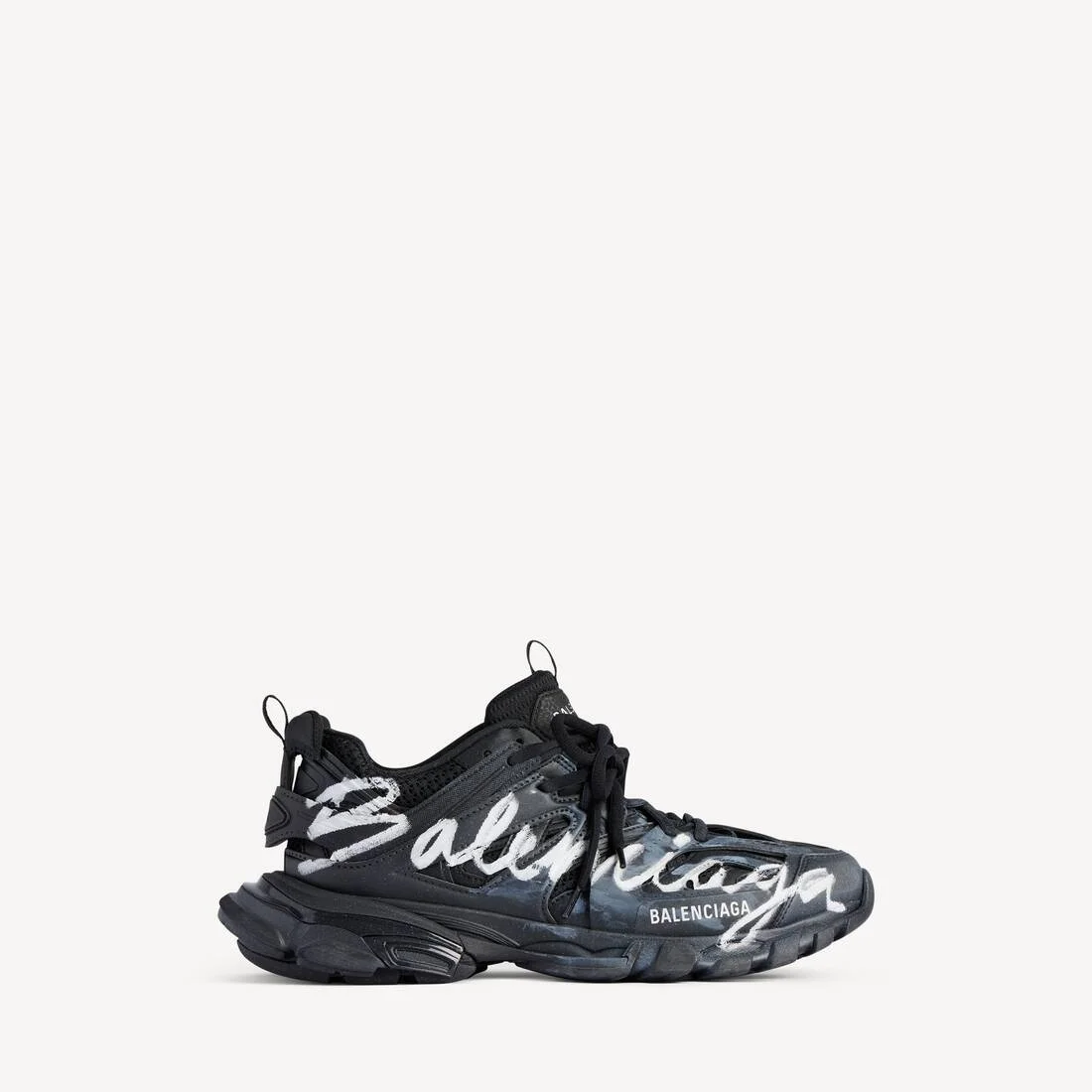 Men's Track Signature Sneaker in Black/white - 1