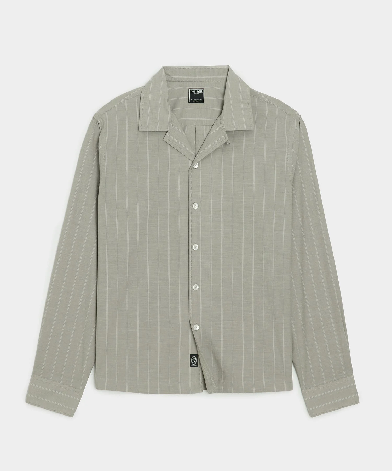 Brushed Poplin Camp Collar Shirt - 1