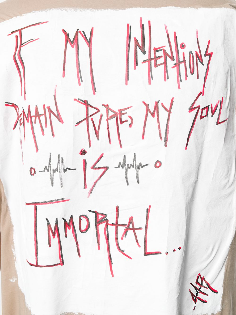 oversized hooded tag T-shirt - 5