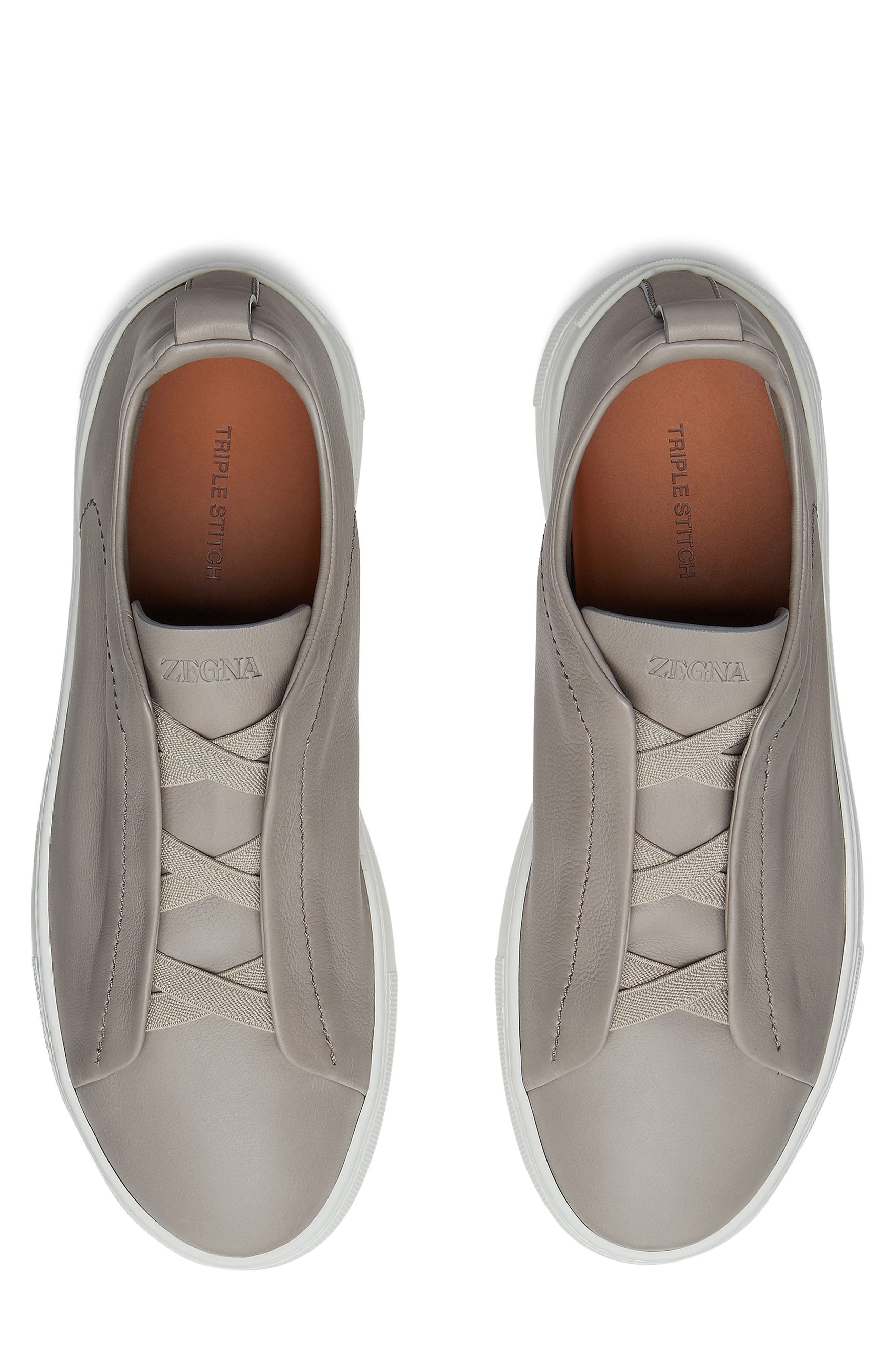 ZEGNA Triple Stitch™ Secondskin Sneaker in Grey at Nordstrom - 5