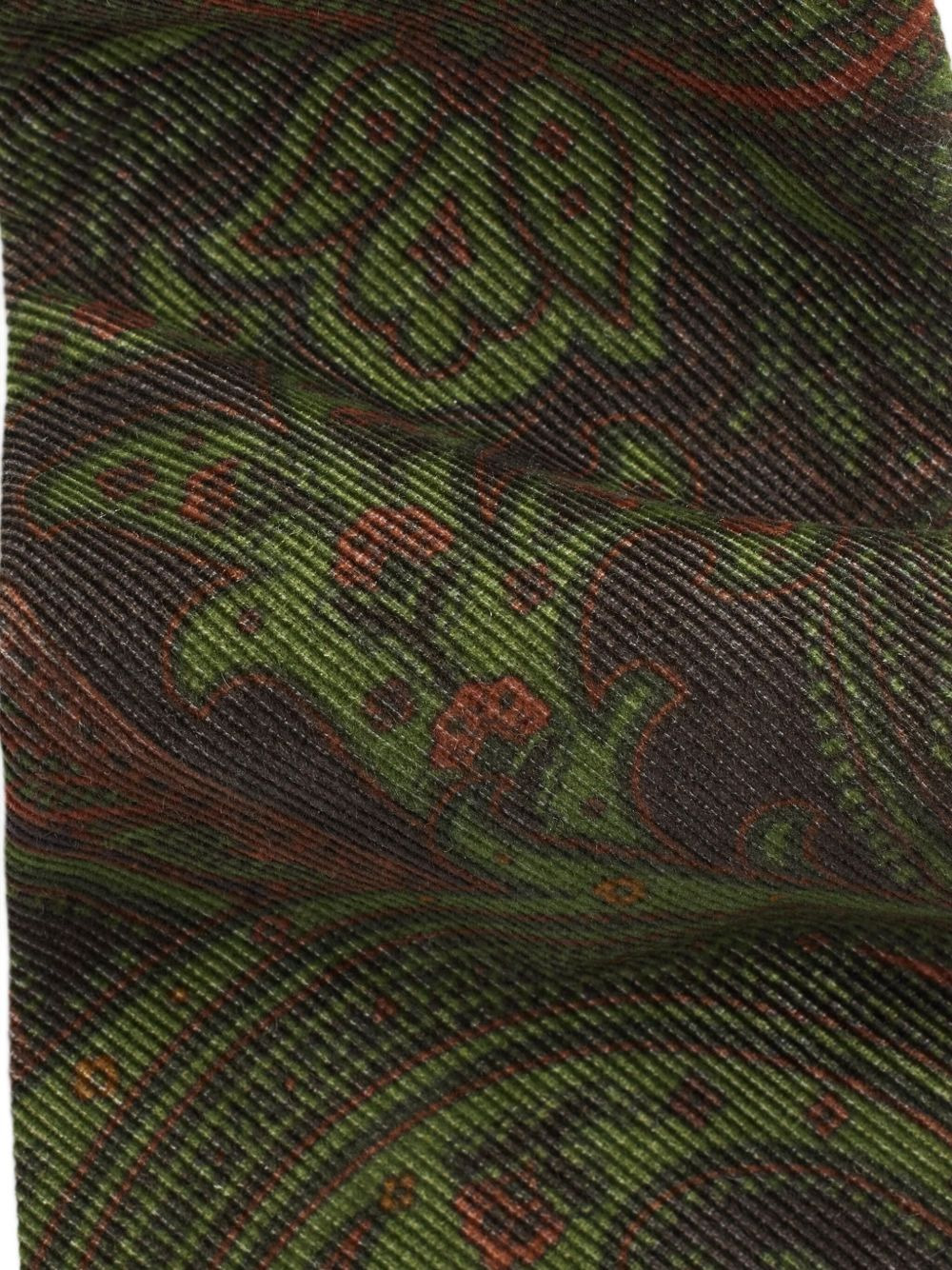 paisley-pattern corduroy-texture tie - 3