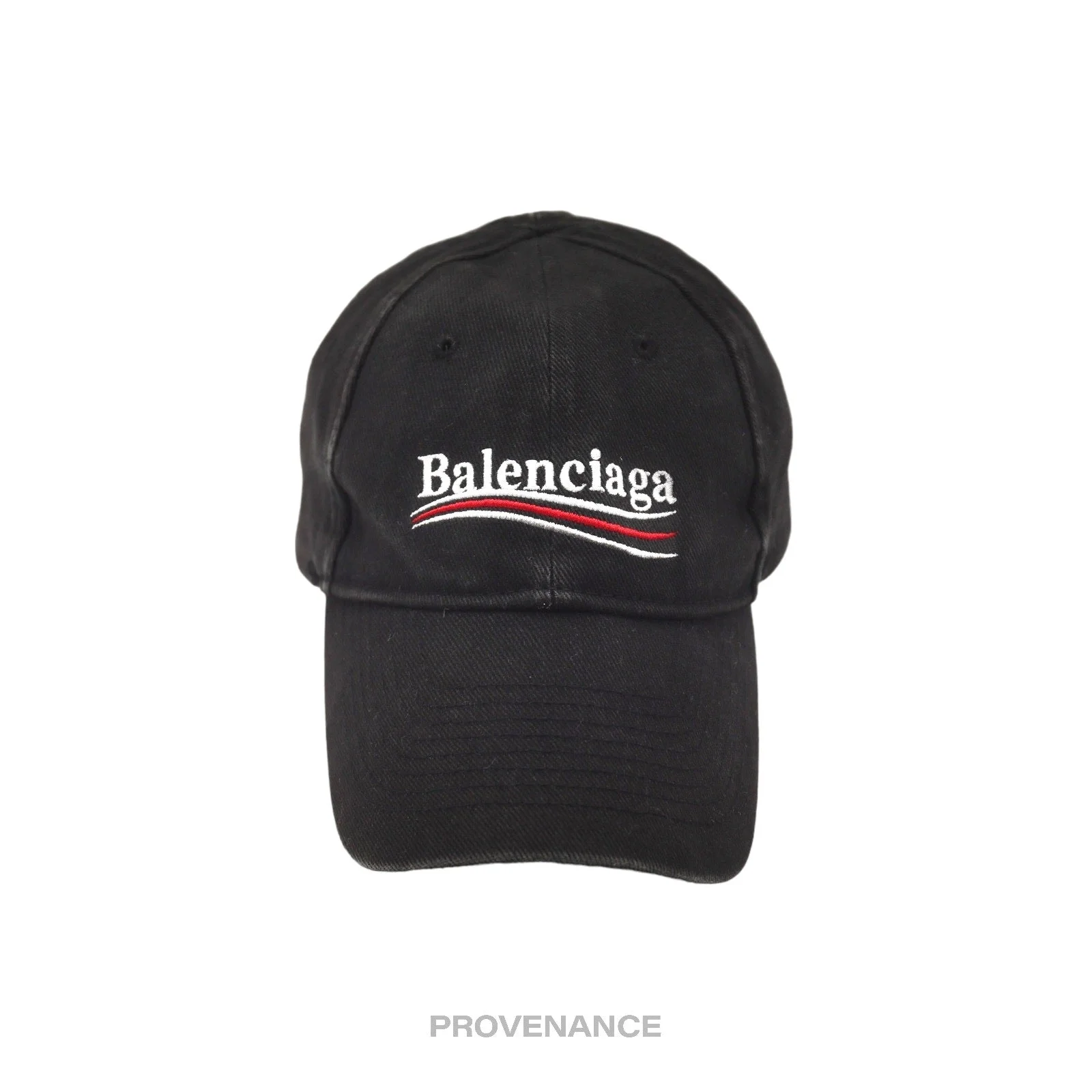 Balenciaga Political Campaign Cap Hat - Washed Black - 1