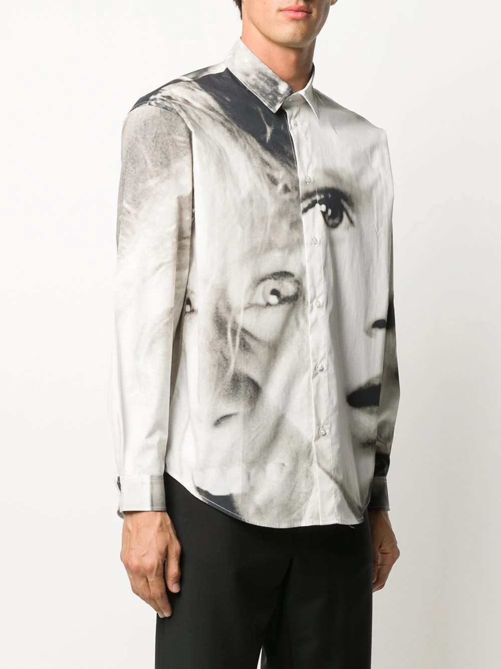 face-print shirt - 3