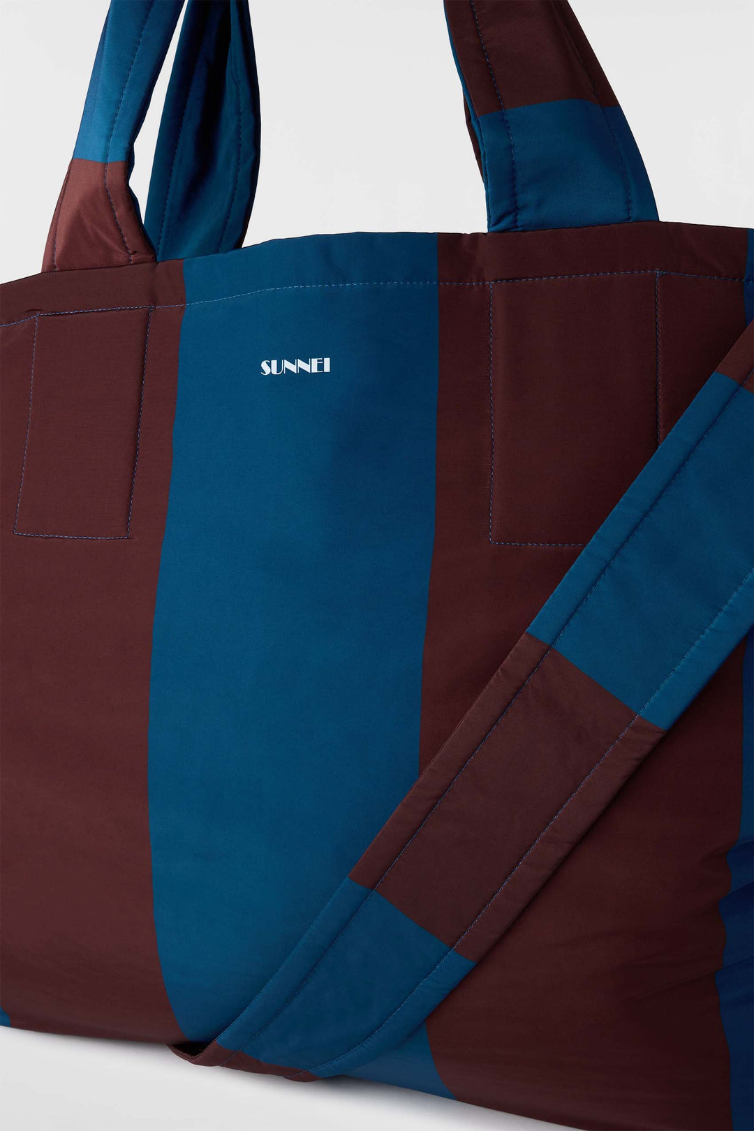 EVERYDAY REVERSIBLE BAG / blue & brown - 6
