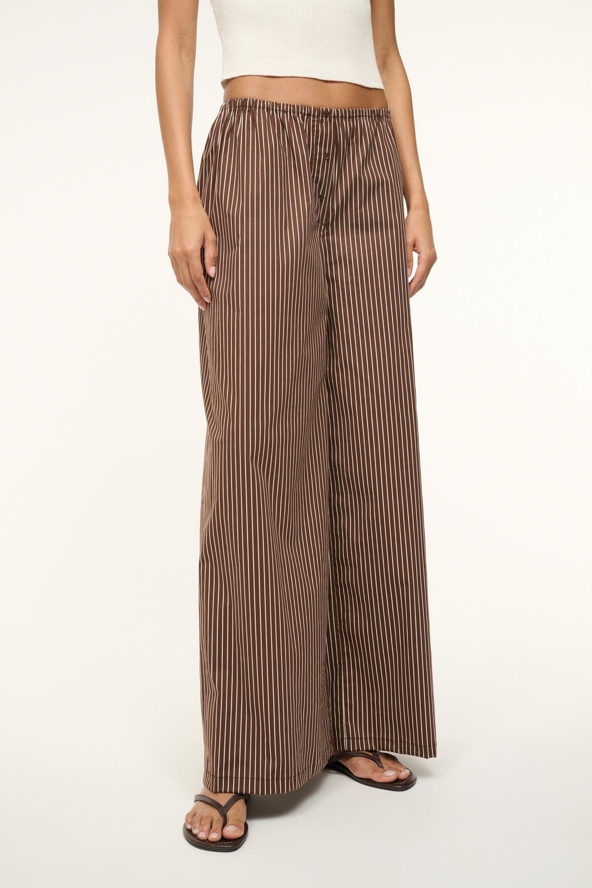 STAUD BONFIRE PANT DARK OAK MICRO STRIPE - 3