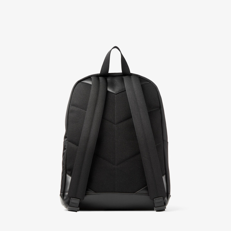 Wilmer Black Nylon Backpack with Jimmy Choo Logo 5