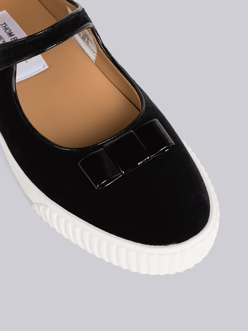 Thom Browne Velvet Patent Bow Tennis Thom John Trainer outlook