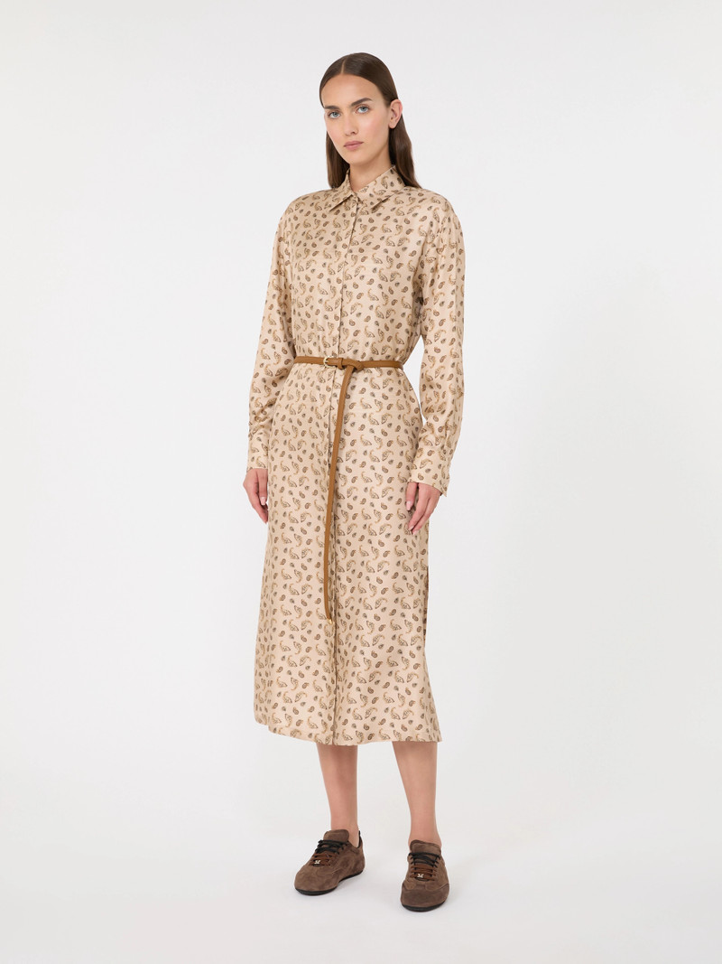 ARIS Silk shirt dress - BEIGE 3