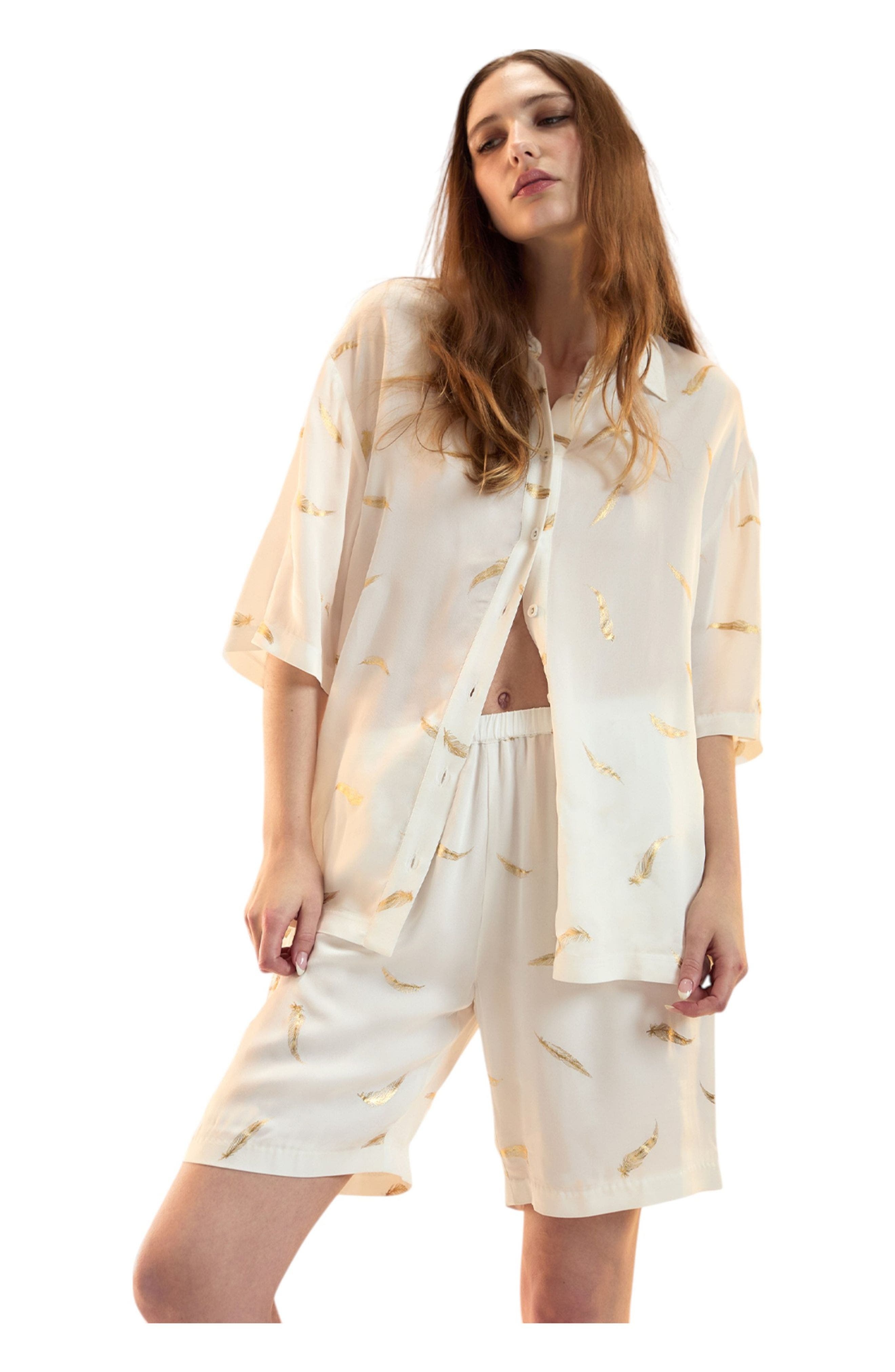 Cynthia Rowley Blake Camp Shirt in White at Nordstrom - 3