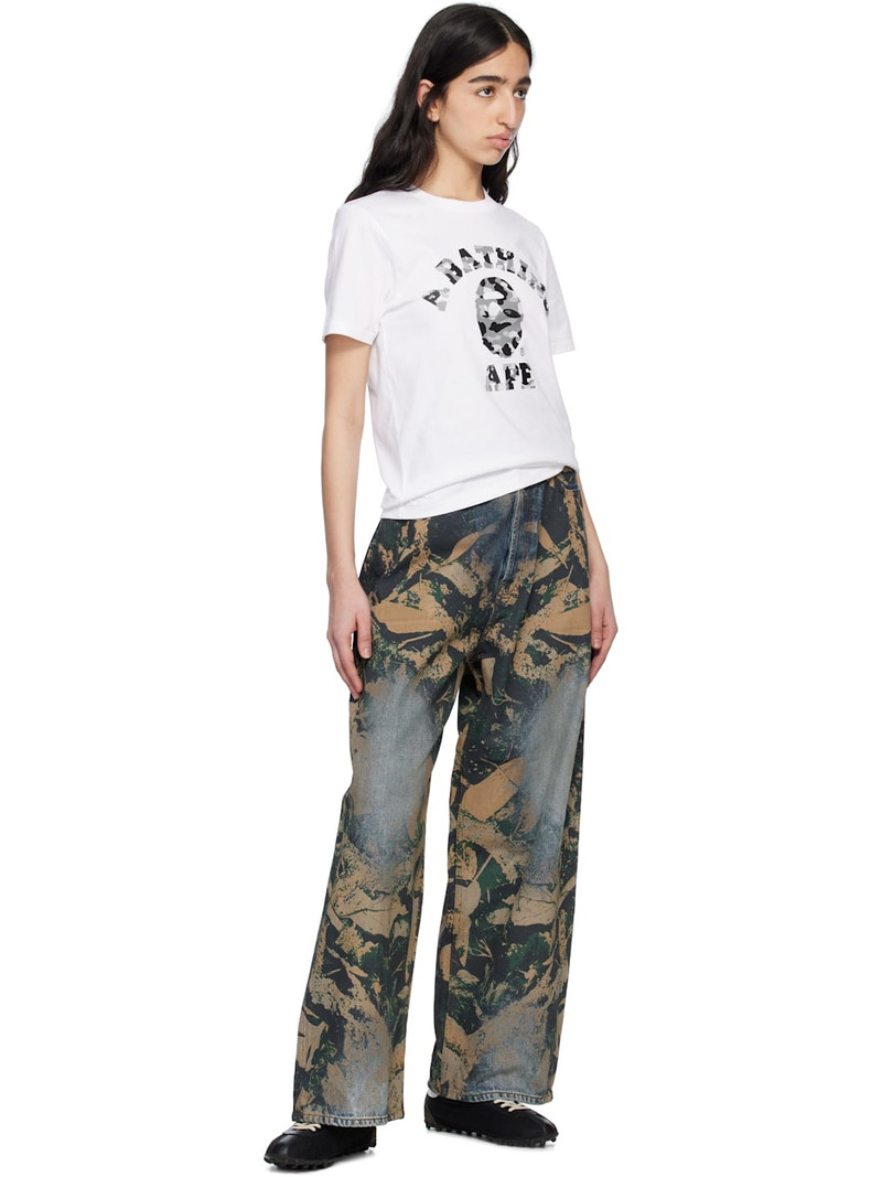 A BATHING APE® White 1st Camo College T-shirt outlook