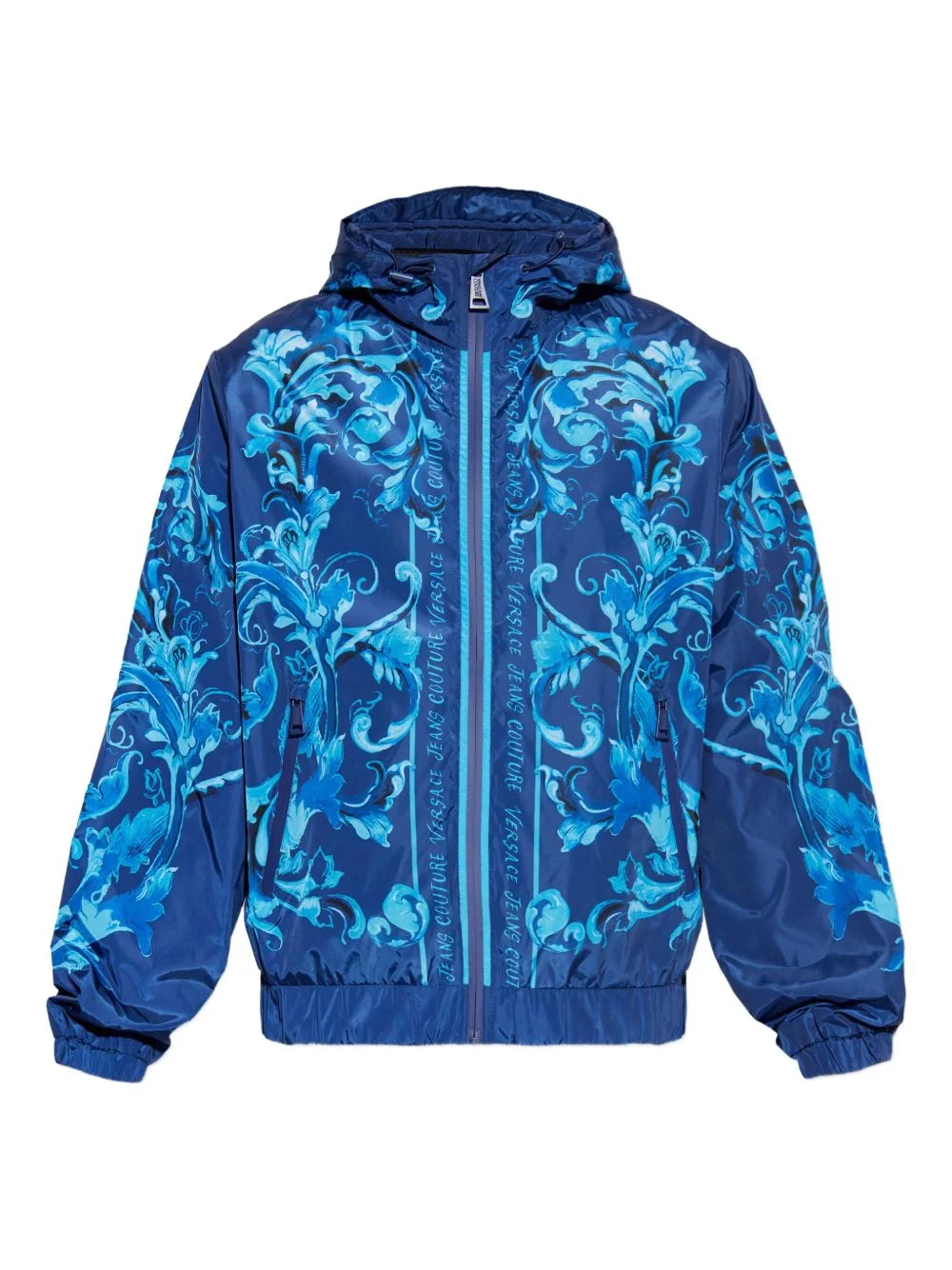 Barocco-print hooded jacket - 1