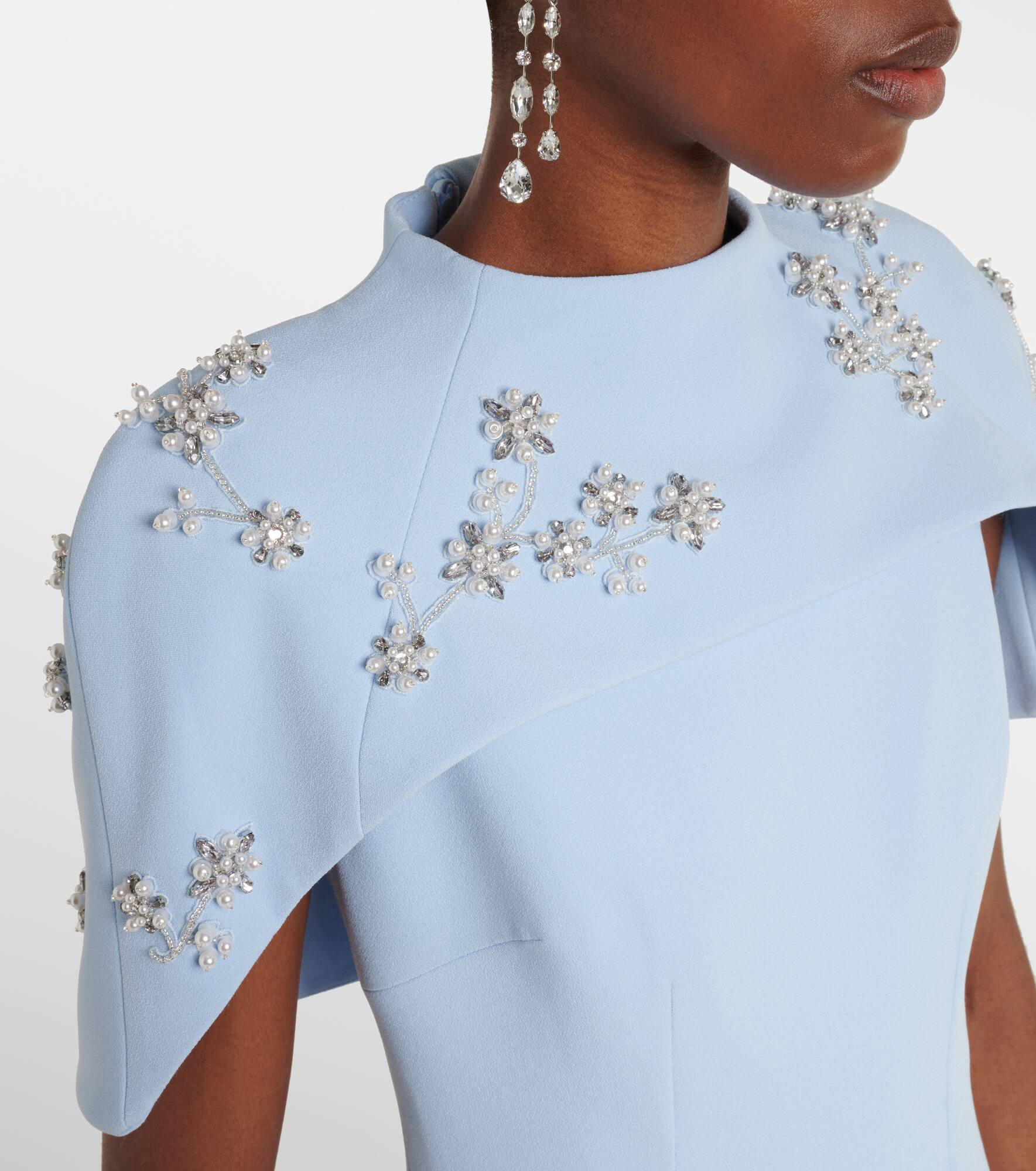 Embellished caped gown - 4