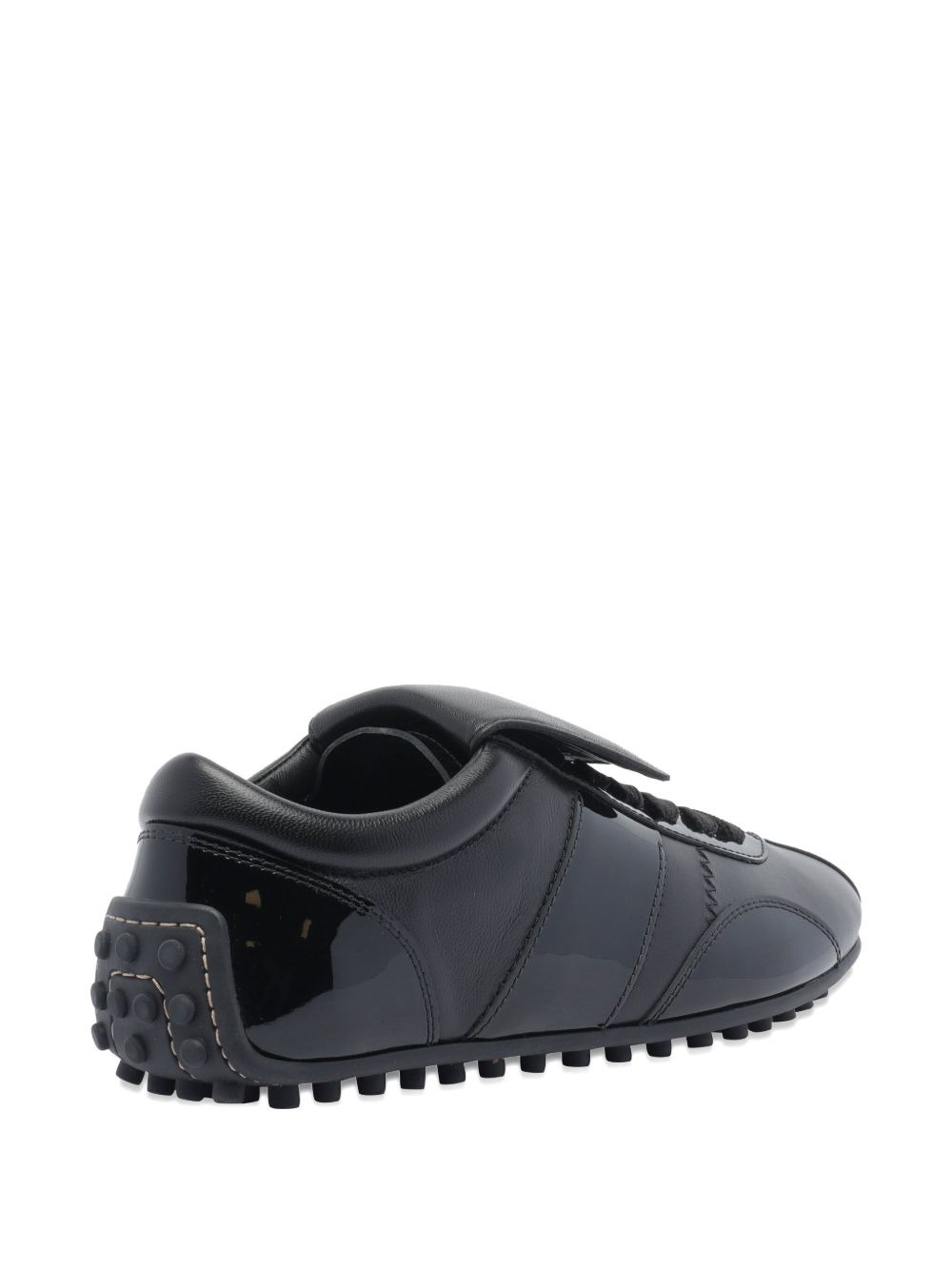 leather lace-up low-top sneakers - 4