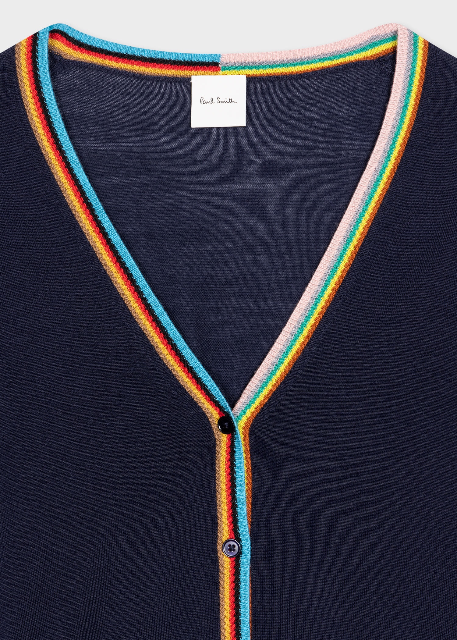 Navy 'Signature Stripe' Cardigan - 2