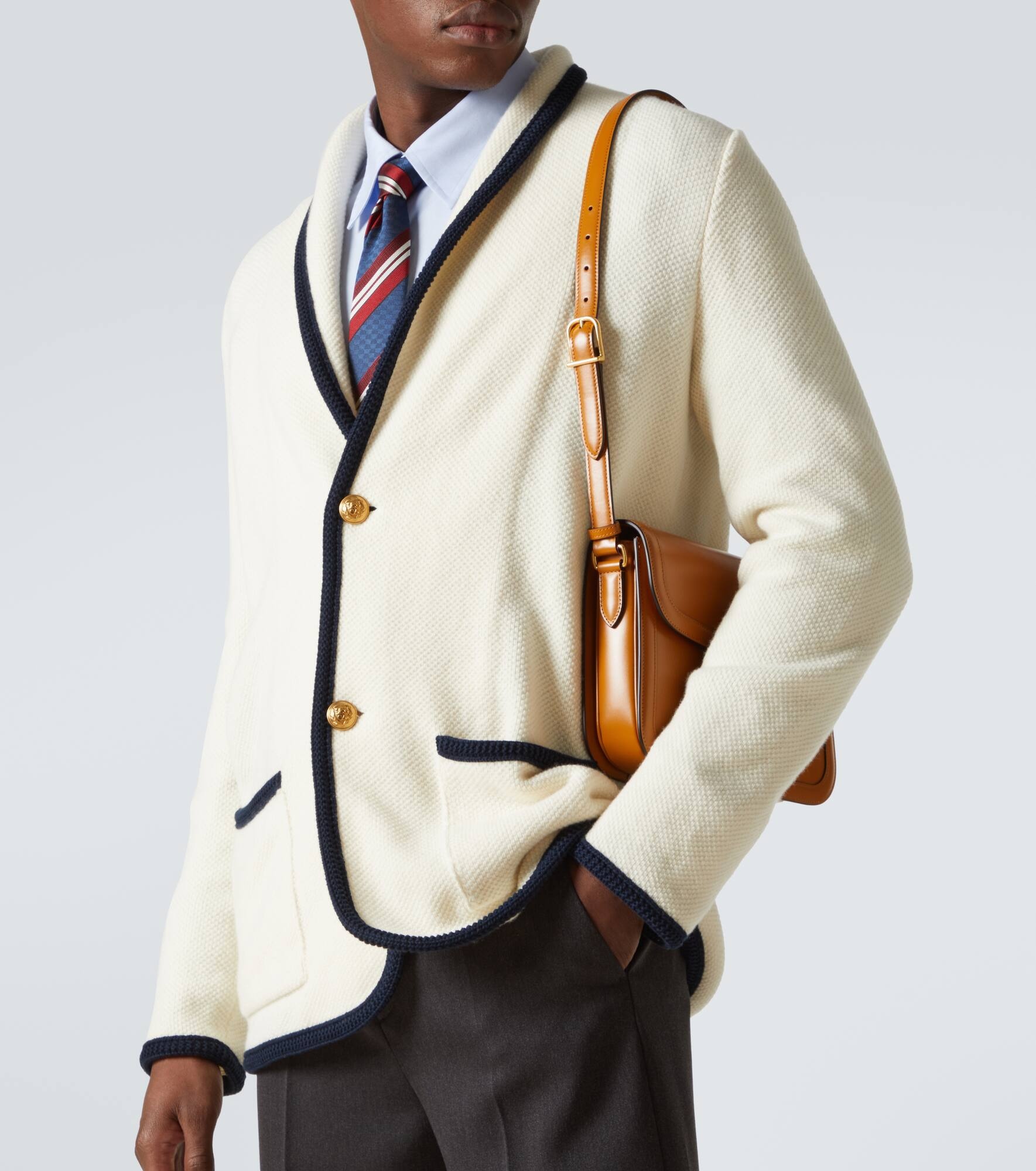 Wool and cotton cardigan - 5