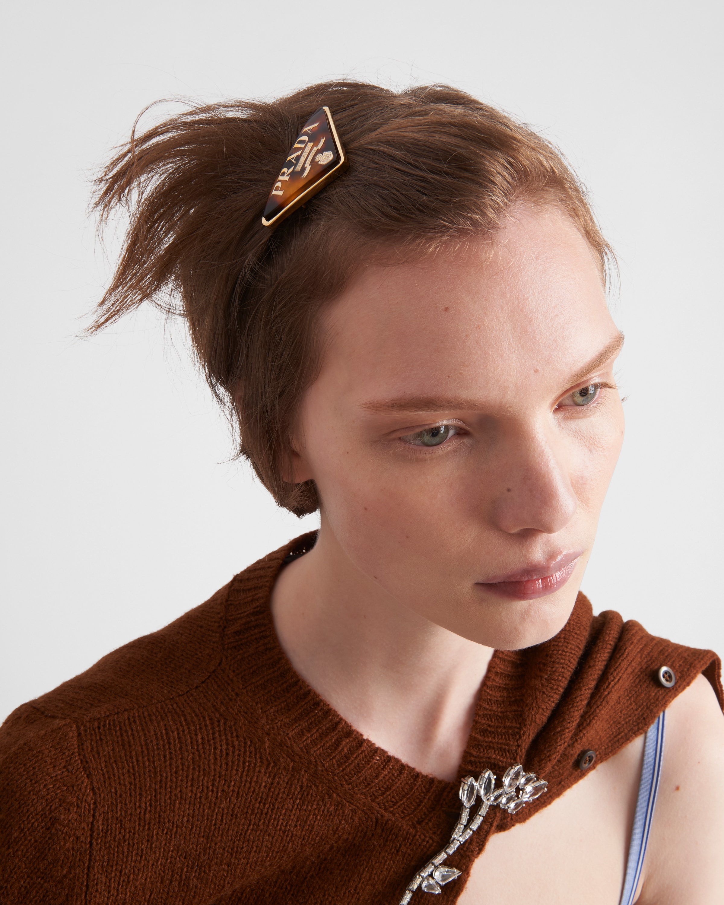 Plexiglas and metal hair clip - 2