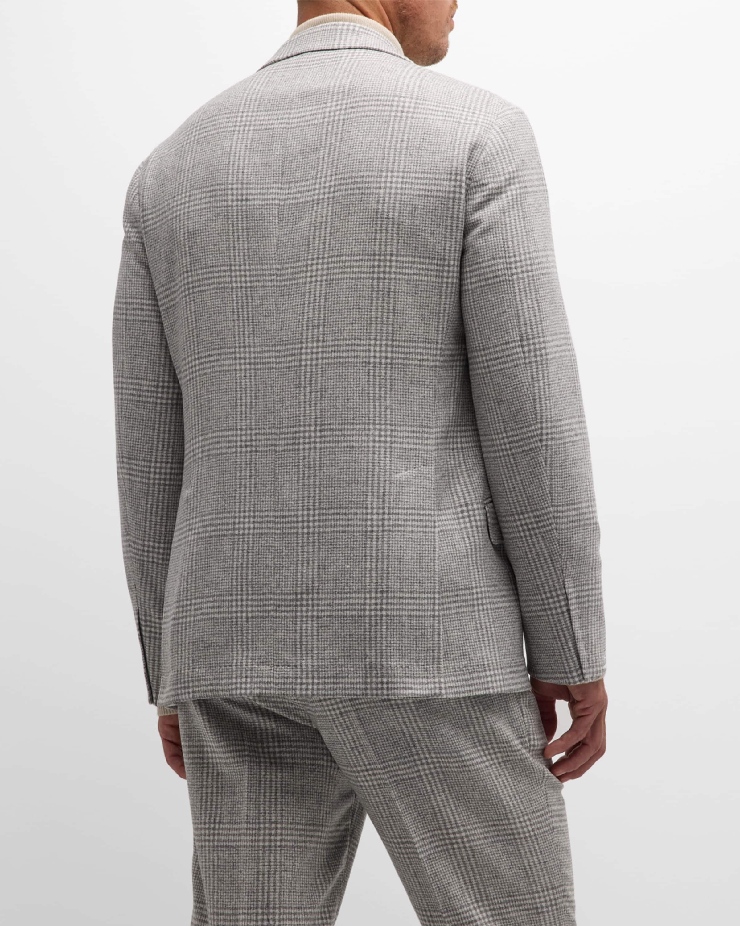 Men's Plaid Cashmere-Blend Suit - 5