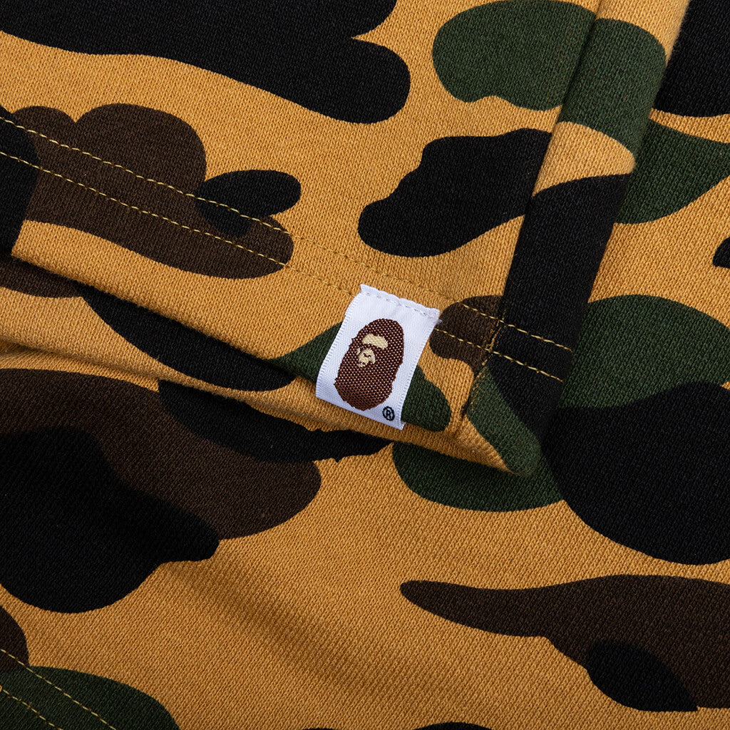 1ST CAMO SHARK REGULAR FIT SWEAT SHORTS - YELLOW - 4