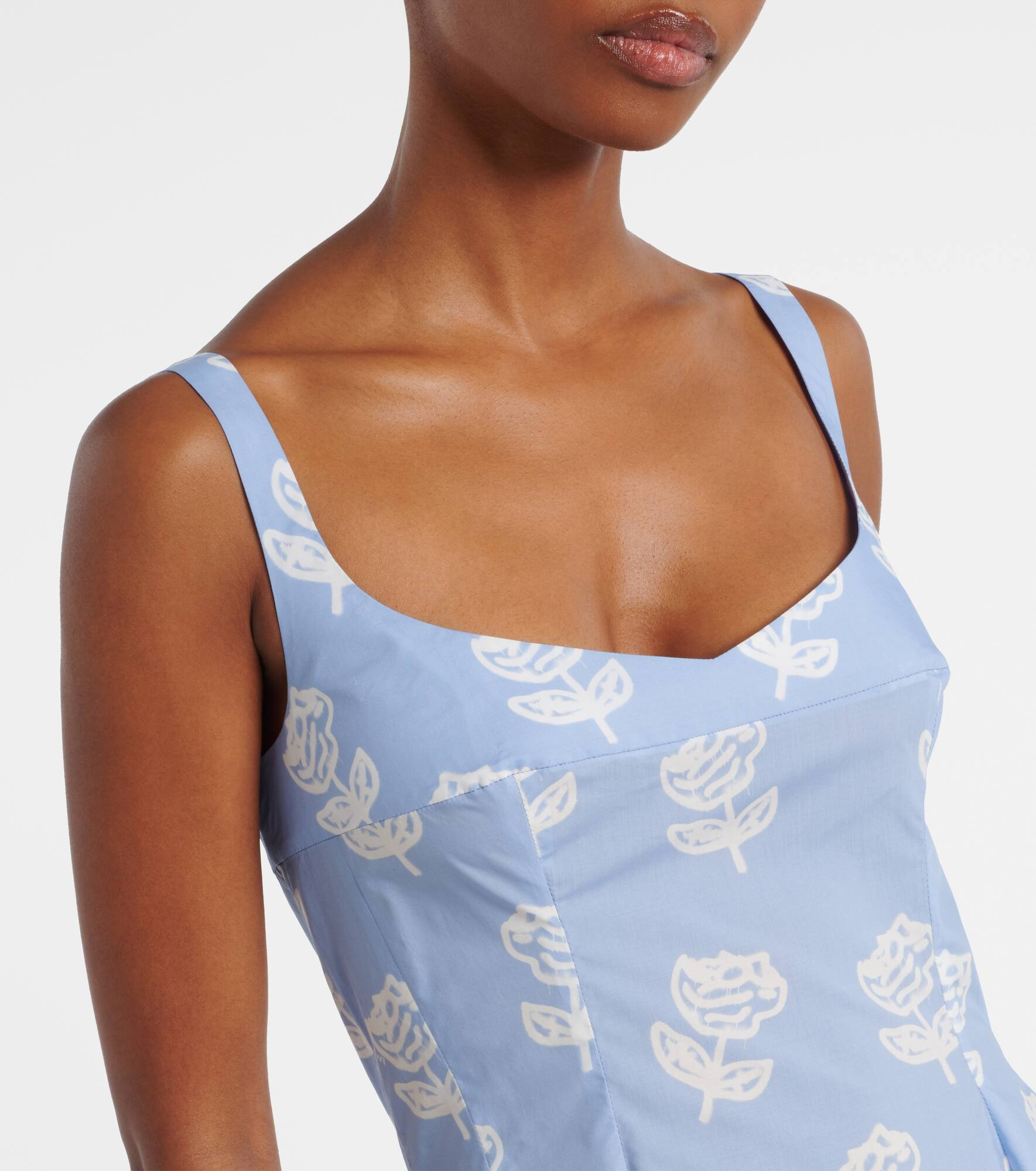 Floral cotton midi dress - 4