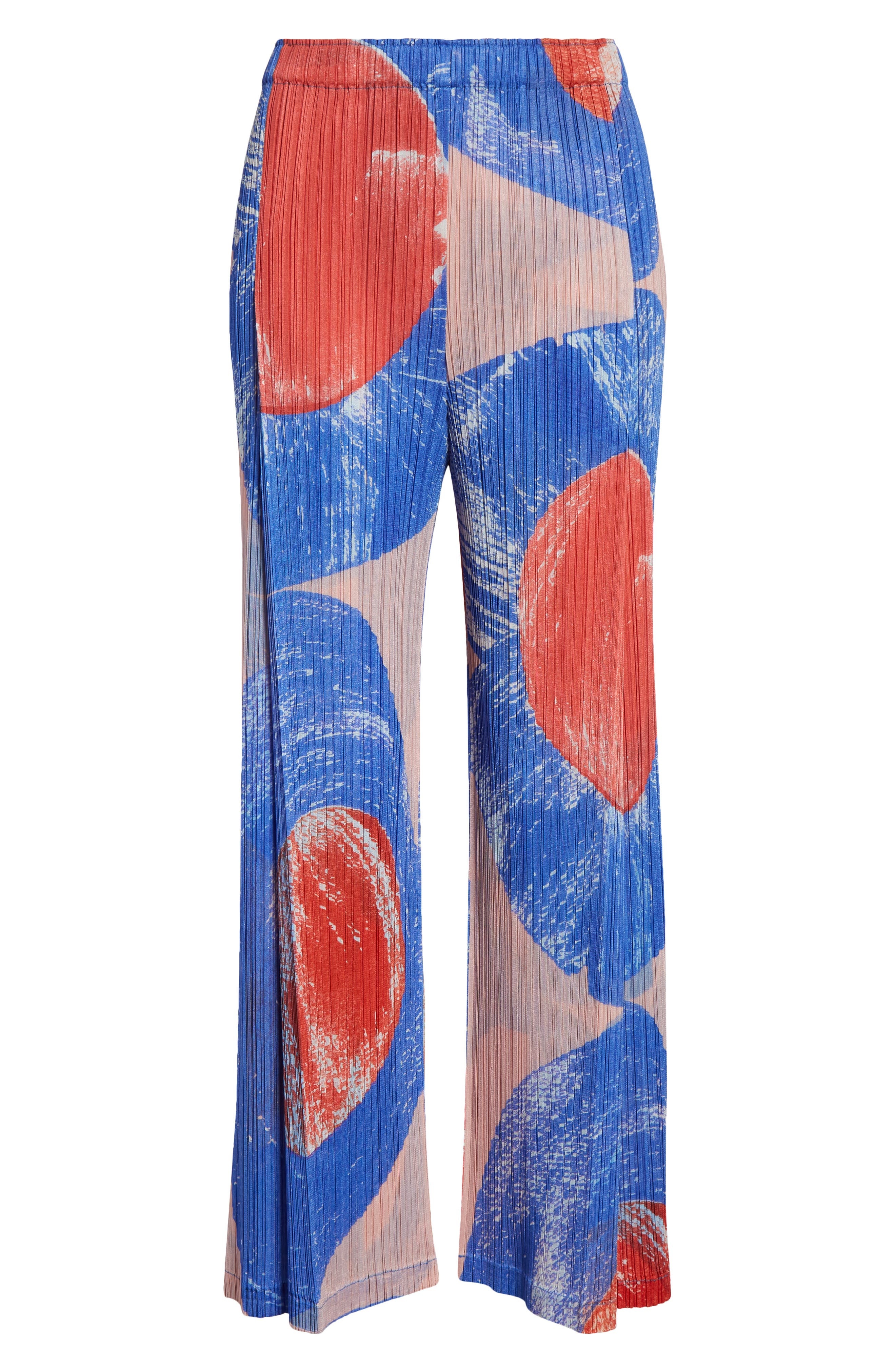 Pleats Please Issey Miyake Backlight Pleated Straight Leg Pants in Red at Nordstrom - 6