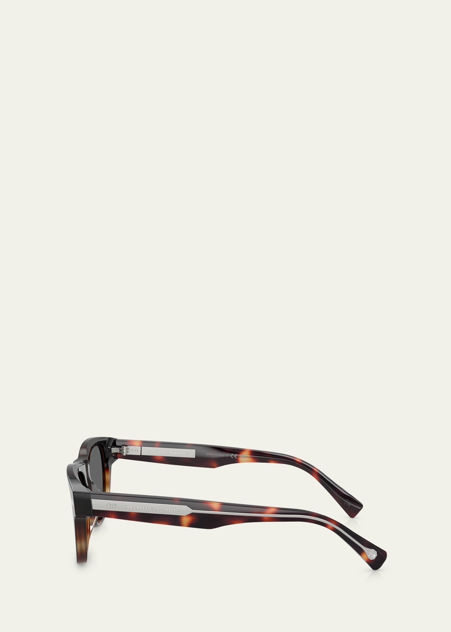 Havana Rectangle Acetate Sunglasses - 3